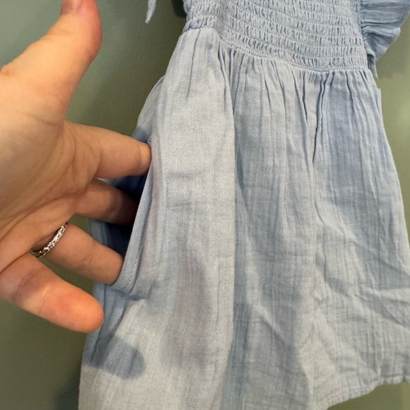 CAT & JACK sky blue dress with smocking - Picture 3 of 8